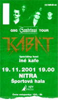 Turné Go gatane Go 2001 - vstupenky
