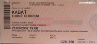 Corrida tour 2007 - vstupenky